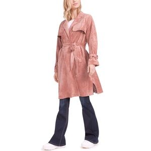 OAT New York Faux Suede Trench Coat